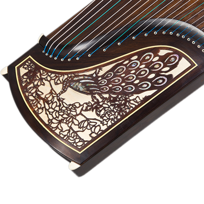敦煌古筝695DL贝雕孔雀